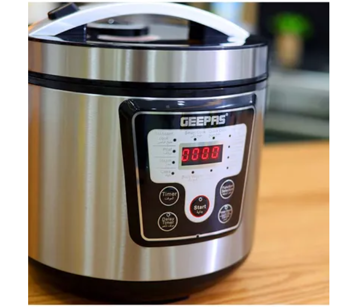 Geepas GMC35031 Electric Pressure Cooker - Silver and Black - Zoom Image 3