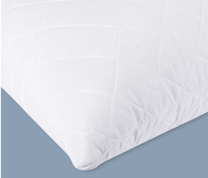 Parry Life PLPW9953 Quilted Pillow with Protector - White - Zoom Image 4