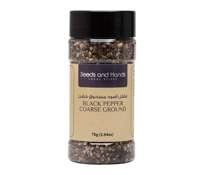 Seeds and Hands 75g Tellicherry Black Pepper Kali Mirch Powder Coarse Ground - Zoom Image