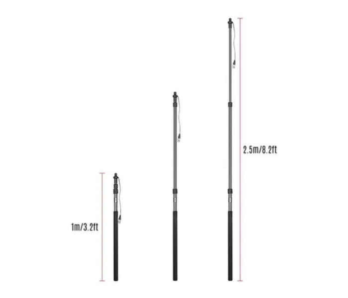 Boya Carbon Fiber Boompole with Internal XLR Cable - Black - Zoom Image 2