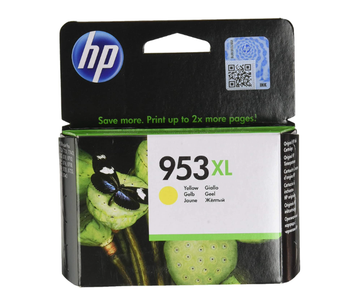 HP F6U18AE 953XL High Yield Original Ink Cartridge - Yellow - Zoom Image