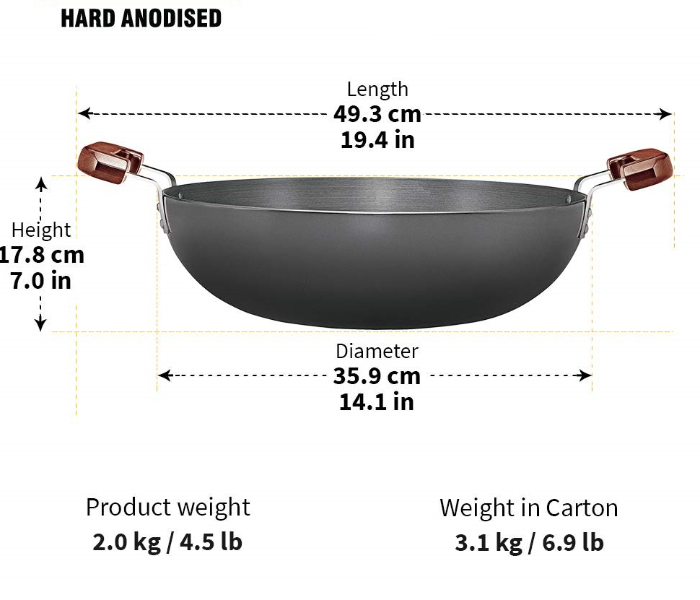 Hawkins Futura 7.5 Litre HW8001200 Hard Anodised Deep Fry Pan - Black - Zoom Image 3