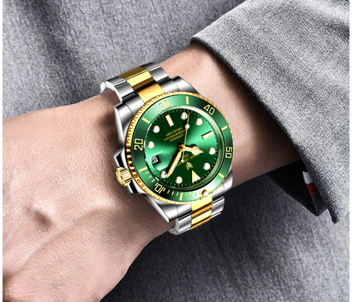 RX GS2255 Water Proof Casual Business Wrist Watch for Men - Green - Zoom Image 1