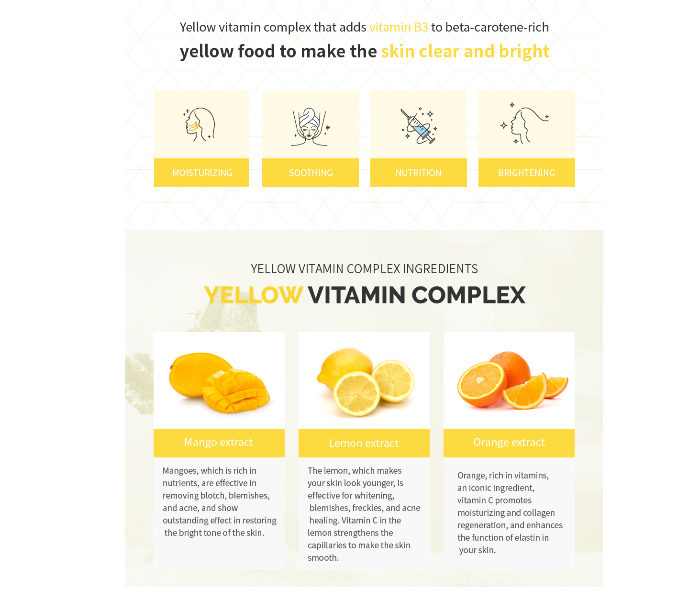 Queens Rose Yellow Vitamin Complex Essence Mask - Made In Korea - Zoom Image 3