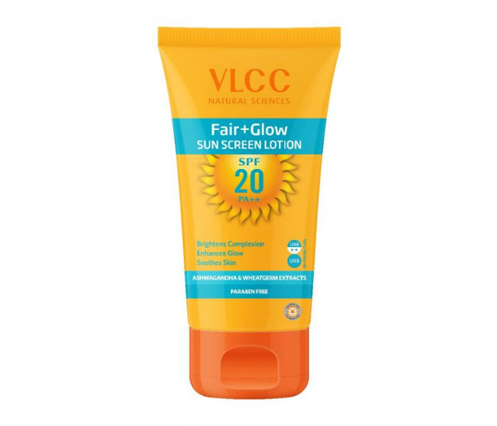 VLCC 100ml Fair and Glow SPF20 Sun Screen Lotion - Zoom Image