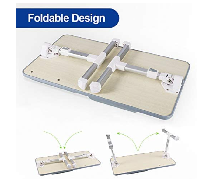 Large Adjustable Laptop Table with  Foldable  and Angle Adjustable Tray - Zoom Image 3