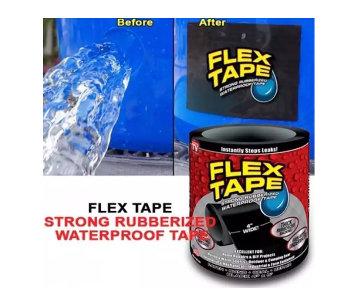 Super Strong Leakage Waterproof Super Flex Tape for Garden Hose Water Bonding - Black - Zoom Image 2