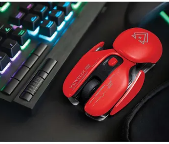 Vertux Glider High Performance Ergonomic Wireless Gaming Mouse - Red - Zoom Image 2