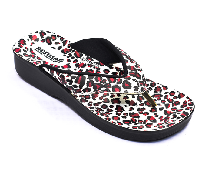 Aerosoft A0848 EU36 Ladies Slipper - White and Red - Zoom Image