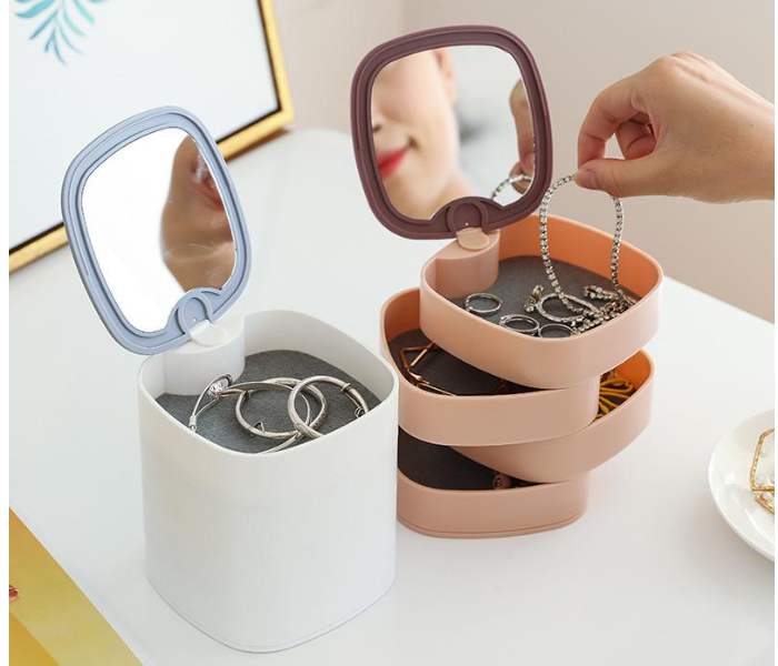 360 Degree Rotating Desktop Storage jewelry Box - Zoom Image 1