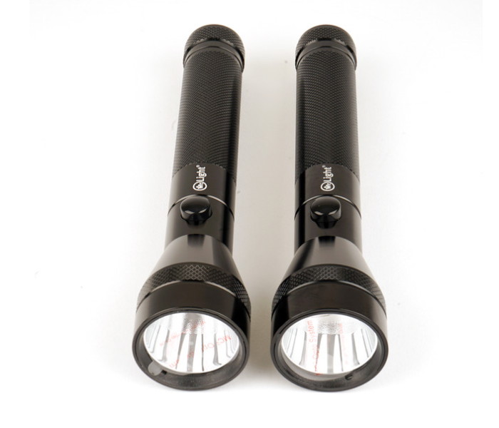 Mr Light MR2322 2 Piece Aluminium Rechargeable LED Flashlight - Black - Zoom Image