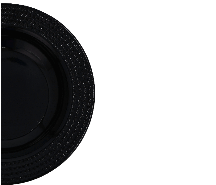 Royalford RF10038 8 Inch Melamine Ware Biza Soup Plate - Black - Zoom Image 3