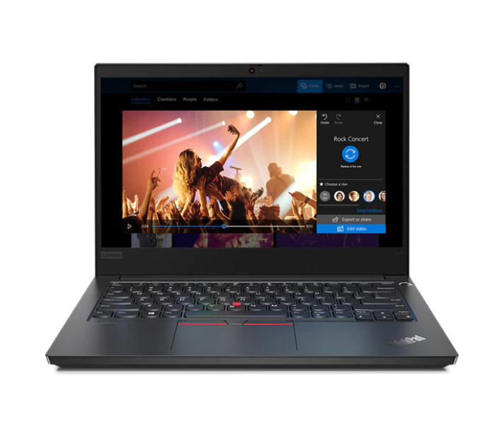 Lenovo ThinkPad E14 20RA007TUE 14inch Intel Core i7-10510U 8GB RAM 1TB HDD 2GB AMD Radeon RX640 Graphics No OS Laptop with Free Carry Bag - Black - Zoom Image 4