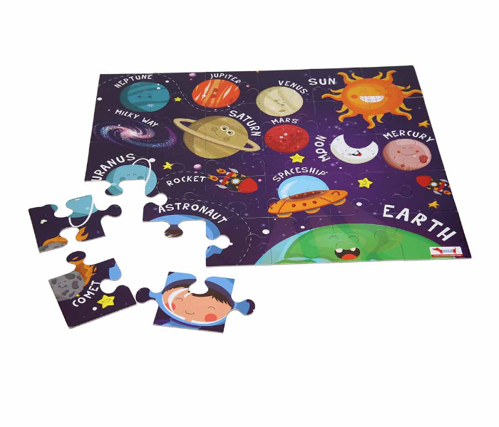 CocoMoco Kids 30 Pieces 2 in 1 Solar System Colouring Puzzle - Zoom Image 4