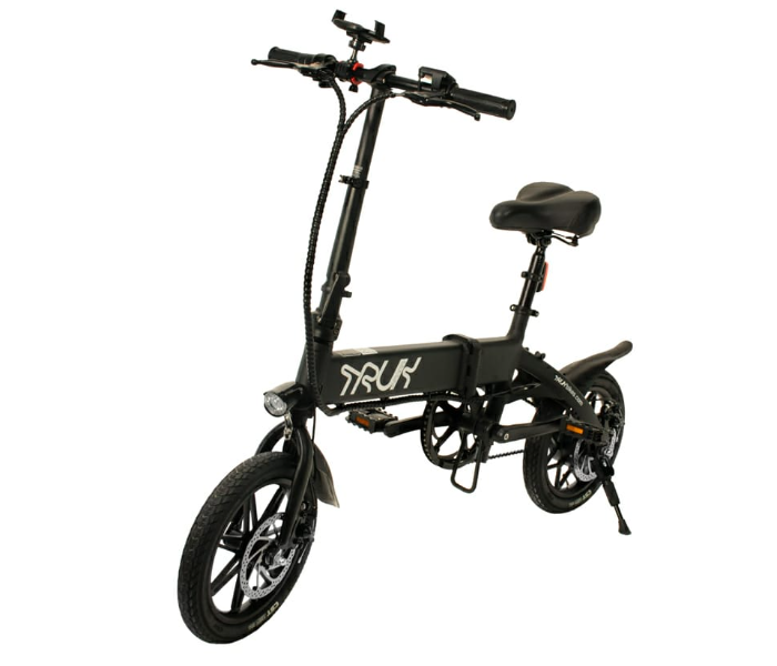 Truk Electric GT14 Folding Bike Ebike Pedal Assisted Folding Bicycle Equipped With A 250W Brushless Motor Designed In Germany - Black - Zoom Image 2