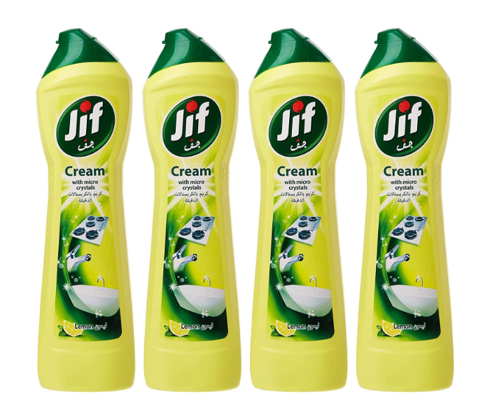 Jif 500ml Cream Cleaner with Micro Crystals and  Lemon Pack of 4 - Zoom Image 1