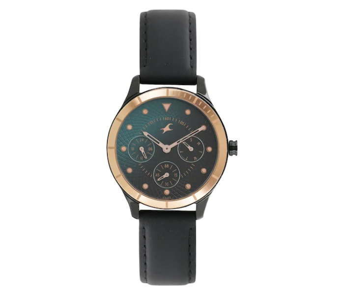 Fastrack 6163KL02 All Nighters Bicolour Dial Leather Strap Watch For Women - Black - Zoom Image 2