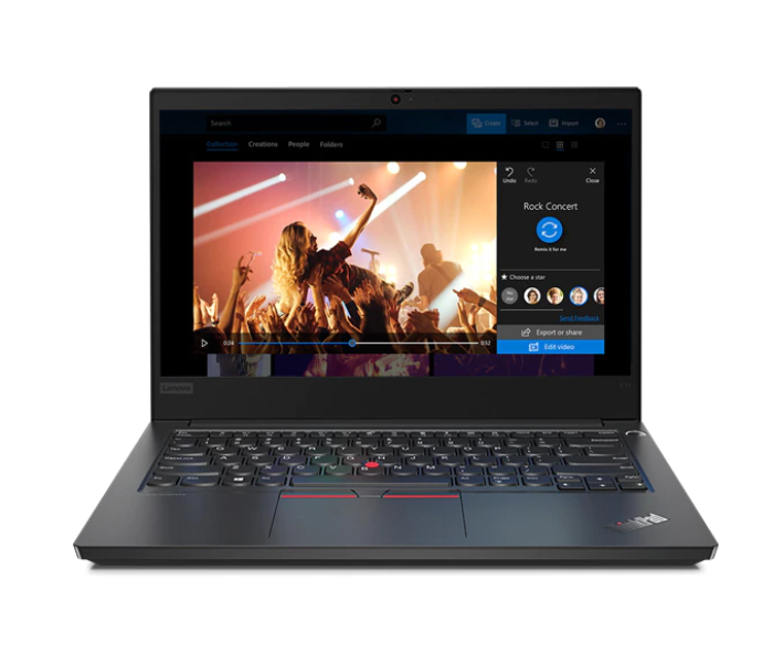 Lenovo ThinkPad E14 20RA007TUE 14inch Intel Core i7-10510U 8GB RAM 1TB HDD 2GB AMD Radeon RX640 Graphics No OS Laptop with Free Carry Bag - Black - Zoom Image 3