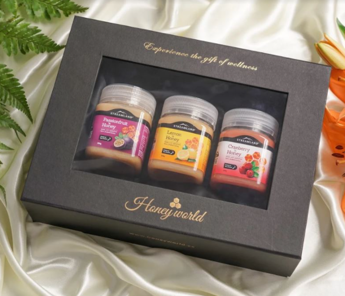 Streamland 250g Gift Pack of 3 Fruitilicious Honey Passionfruit Lemon and Cranberry Honey - Zoom Image