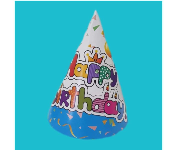 Cartoon Design 6 Pcs Happy Birthday Party Hat Unisex  - Zoom Image 1