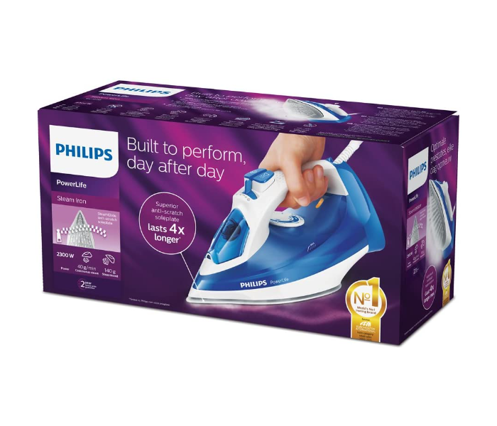 Philips GC2990 2300W PowerLife Steam Iron - White and Blue - Zoom Image 5