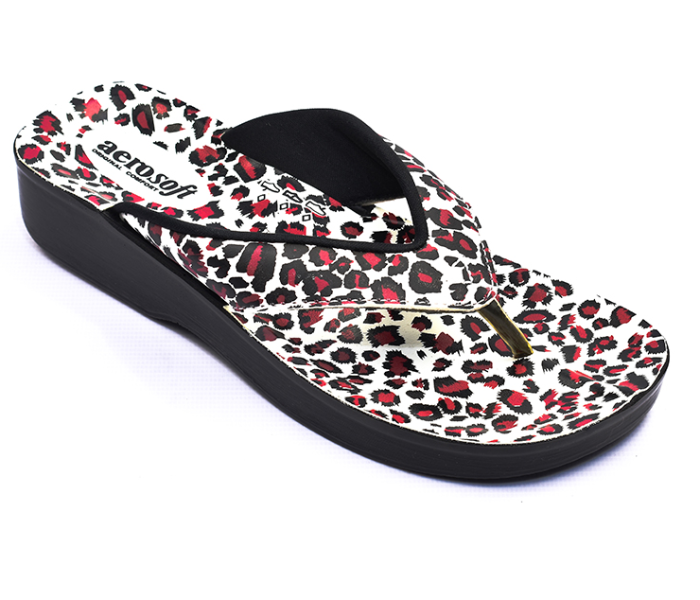 Aerosoft A0848 EU38 Ladies Slipper - White and Red - Zoom Image