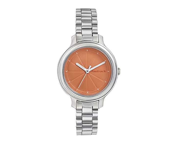 Fastrack 6202SM01 Fastrack Tropical Fruits Analog Orange Dial  Watch For Women - Silver - Zoom Image 1