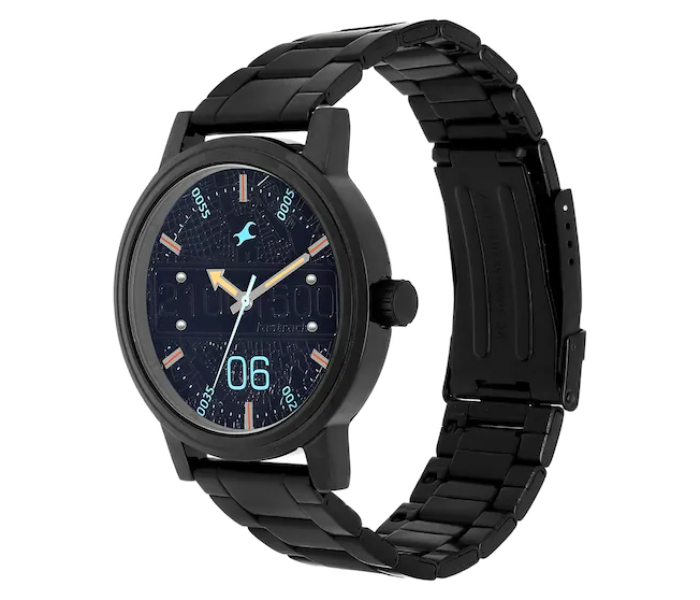 Fastrack 3199NM01 Road Trip Black Dial Stainless Steel Strap Watch - Black - Zoom Image 2