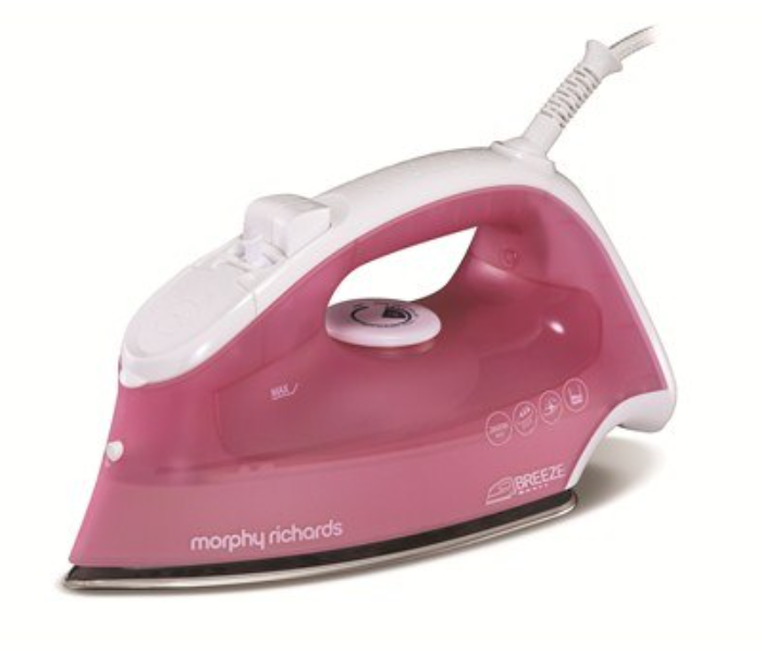 Morphy Richards 300250 Breeze Steam 2600W SS Soleplate Iron - Pink and White - Zoom Image