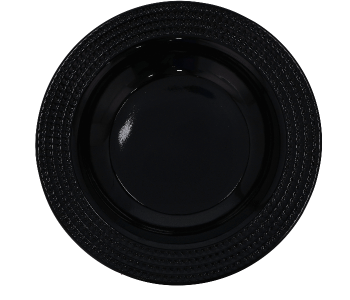 Royalford RF10038 8 Inch Melamine Ware Biza Soup Plate - Black - Zoom Image 1