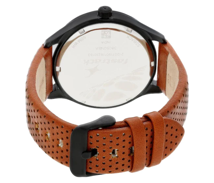 Fastrack 38050NL02 Loopholes Black Dial Leather Strap Watch - Brown - Zoom Image 4