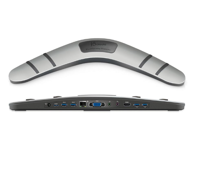 J5 Create JUD481 USB 3.0 Boomerang Station - Grey - Zoom Image 1