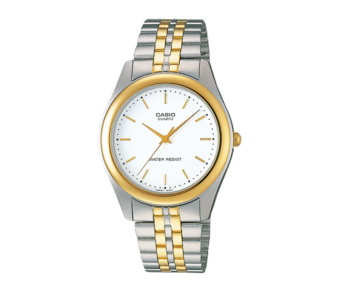 Casio  MTP-1129G-7ARDF  Enticer Silver Dial Analog Watch For Women - Silver and Gold - Zoom Image