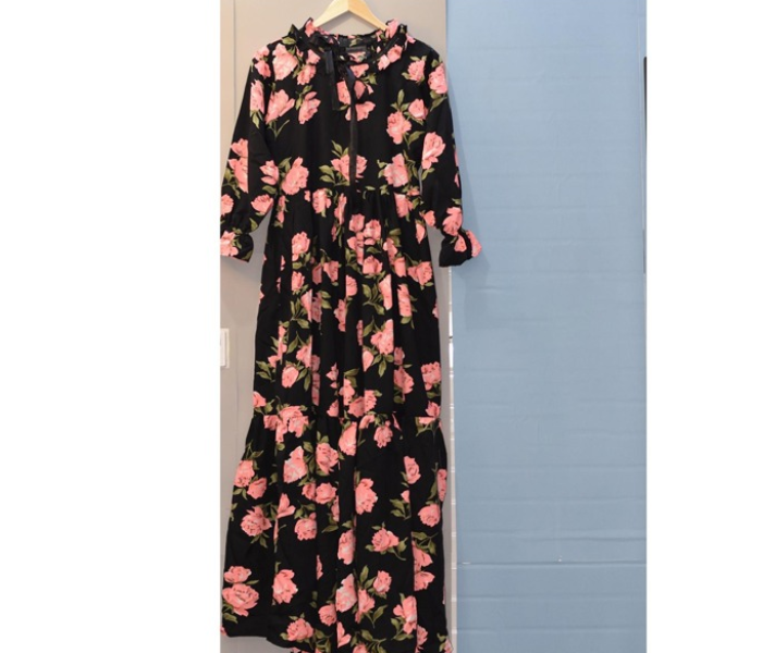 Kiwo Large Floral Gown - Black - Zoom Image