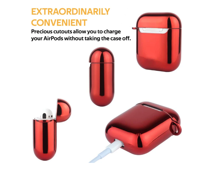 Promate NEONCASE Impact Resitant Hard-Cover Case for Airpods with Wireless Charging - Maroon - Zoom Image 3