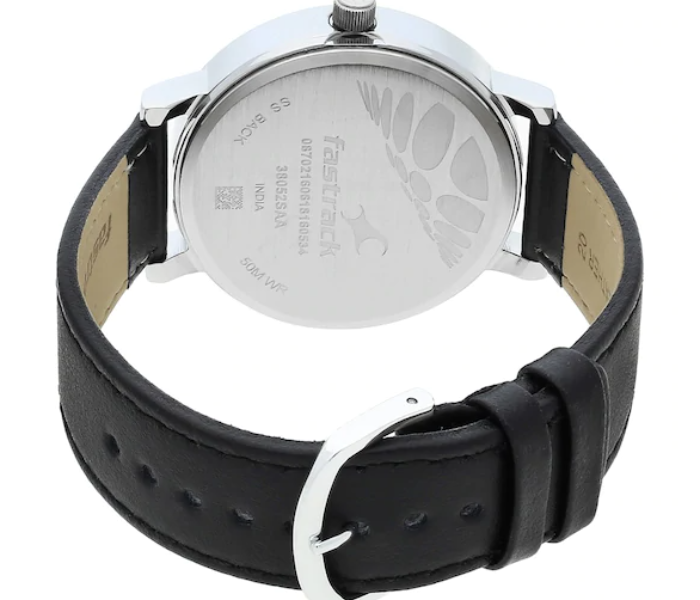 Fastrack 38052SL04 Bold White Dial Black Leather Strap Watch foe Men- Black - Zoom Image 3