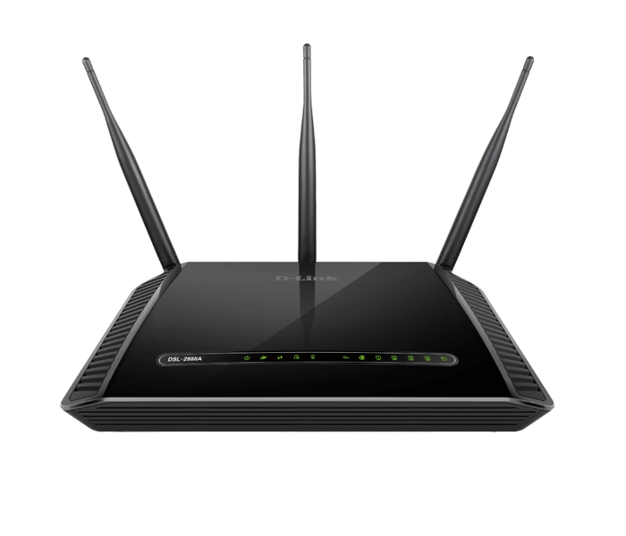 D-Link DL-RT-DSL-2888A Dual Band Wireless AC1600 Gigabit ADSL2 Plus VDSL2 Modem Router -Black - Zoom Image 1