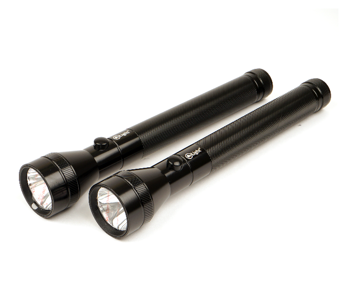 Mr Light MR3331 2 Piece 3SC Aluminium Rechargeable LED Flashlight - Black - Zoom Image