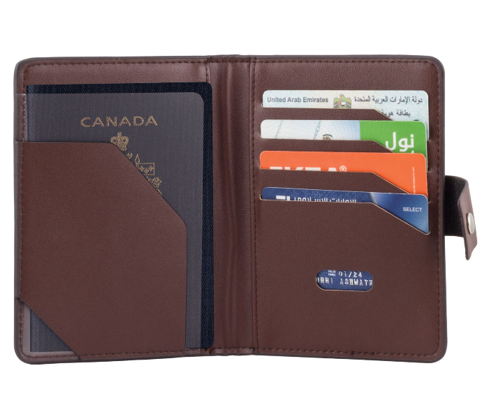 Generic 102G-1 Minimalist Passport Holder - Brown - Zoom Image 2