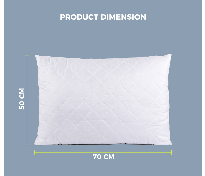 Parry Life PLPW9953 Quilted Pillow with Protector - White - Zoom Image 3