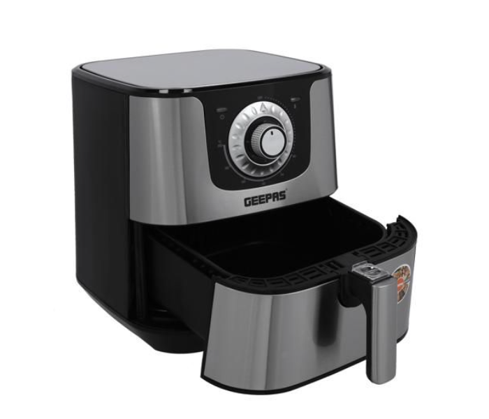 Geepas GAF37519 5.5 Liter 1700 Watt Air Fryer - Black and Silver - Zoom Image 3