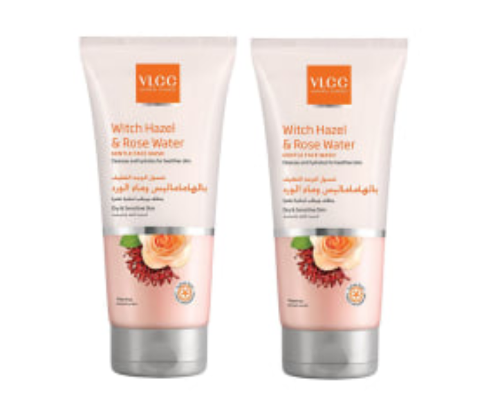 VLCC Pack of 2 150ml Witch Hazel and Rose Water Gentle Face Wash - Zoom Image 2