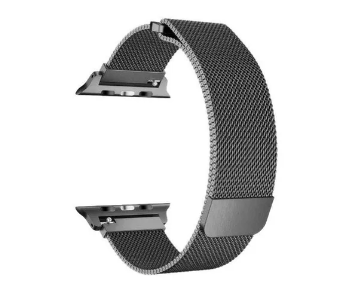 Porodo Mesh Wrist Band for 42mm-44mm Apple Watch - Black - Zoom Image 1