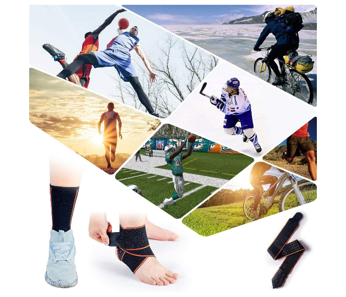 Adjustable Ankle Brace Support - Black - Zoom Image 5