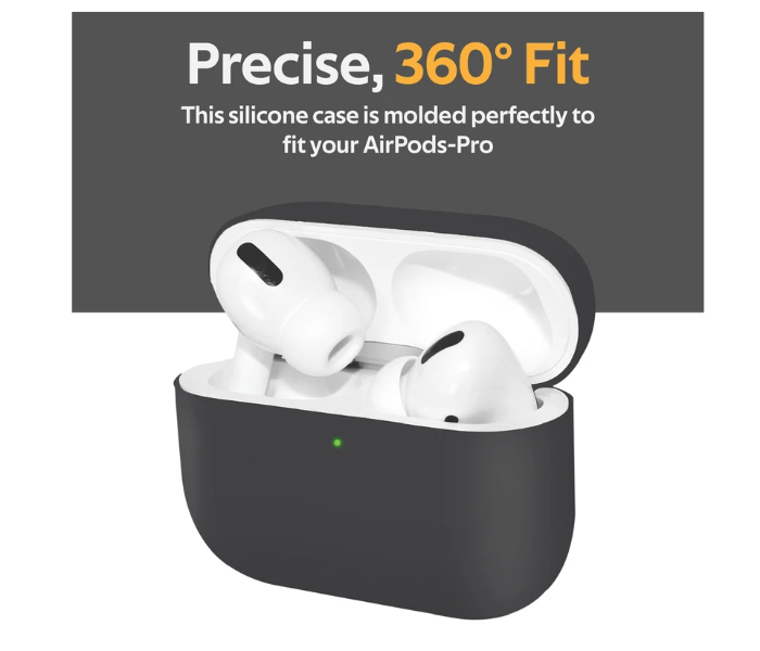 Promate AIRCASE-PRO Scratch and Drop Resistant Silicon Case for Airpods Pro - Black - Zoom Image 2