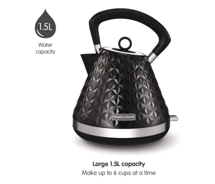 Morphy Richards 108131 Pyramid 3000W Kettle Traditional - Black - Zoom Image 3