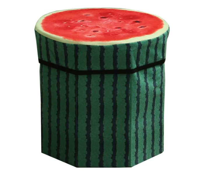 Creative Fruit Folding Storage Organizer Ottoman Storage Stool Small - Watermelon - Zoom Image 1