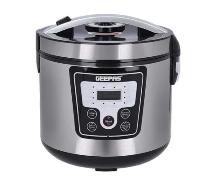 Geepas GMC35031 Electric Pressure Cooker - Silver and Black - Zoom Image 1