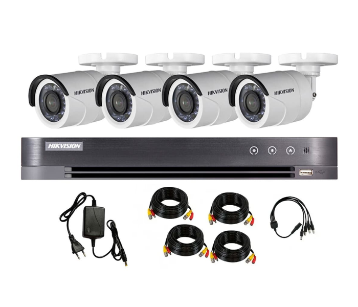 Hikvision DS-J142I/7204HQHI-K1+4CAM Camera and DVR Kit - Black and White - Zoom Image 1