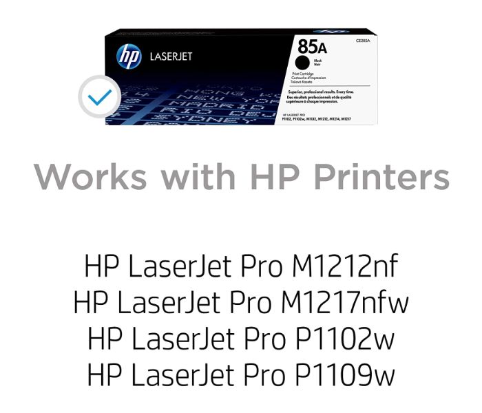 HP-CE285A LaserJet Toner (85A) - Black - Zoom Image 2